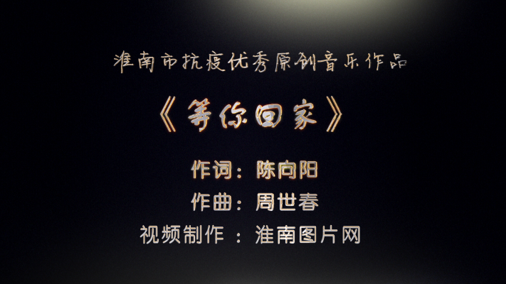 淮南市優(yōu)秀原創(chuàng)（抗疫類(lèi)）音樂(lè)作品《等你回家》展播
