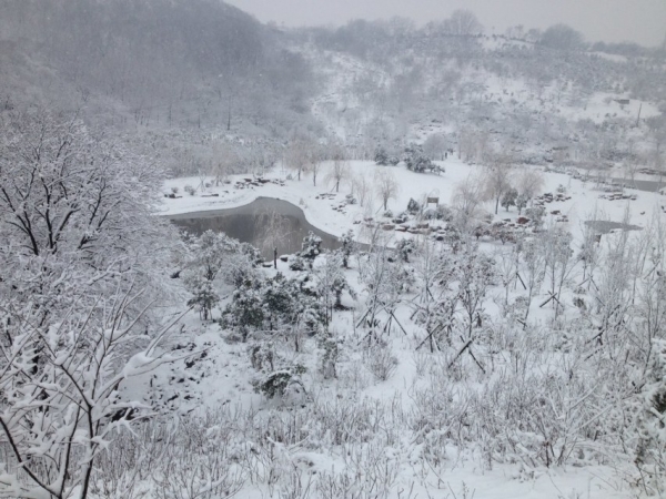 八公雪景