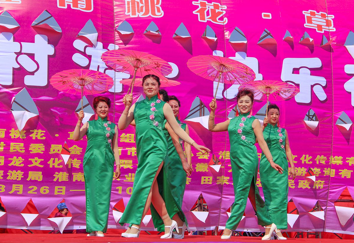 第十界中國淮南桃花,草莓節(jié)。大型活動在曹俺鎮(zhèn)隆重開幕