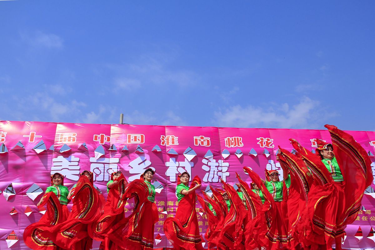 第十界中國淮南桃花,草莓節(jié)。大型活動在曹俺鎮(zhèn)隆重開幕