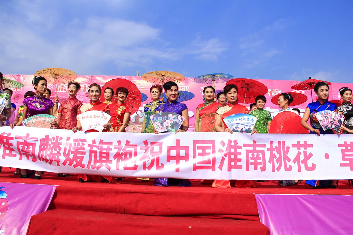 第十界中國淮南桃花,草莓節(jié)。大型活動在曹俺鎮(zhèn)隆重開幕