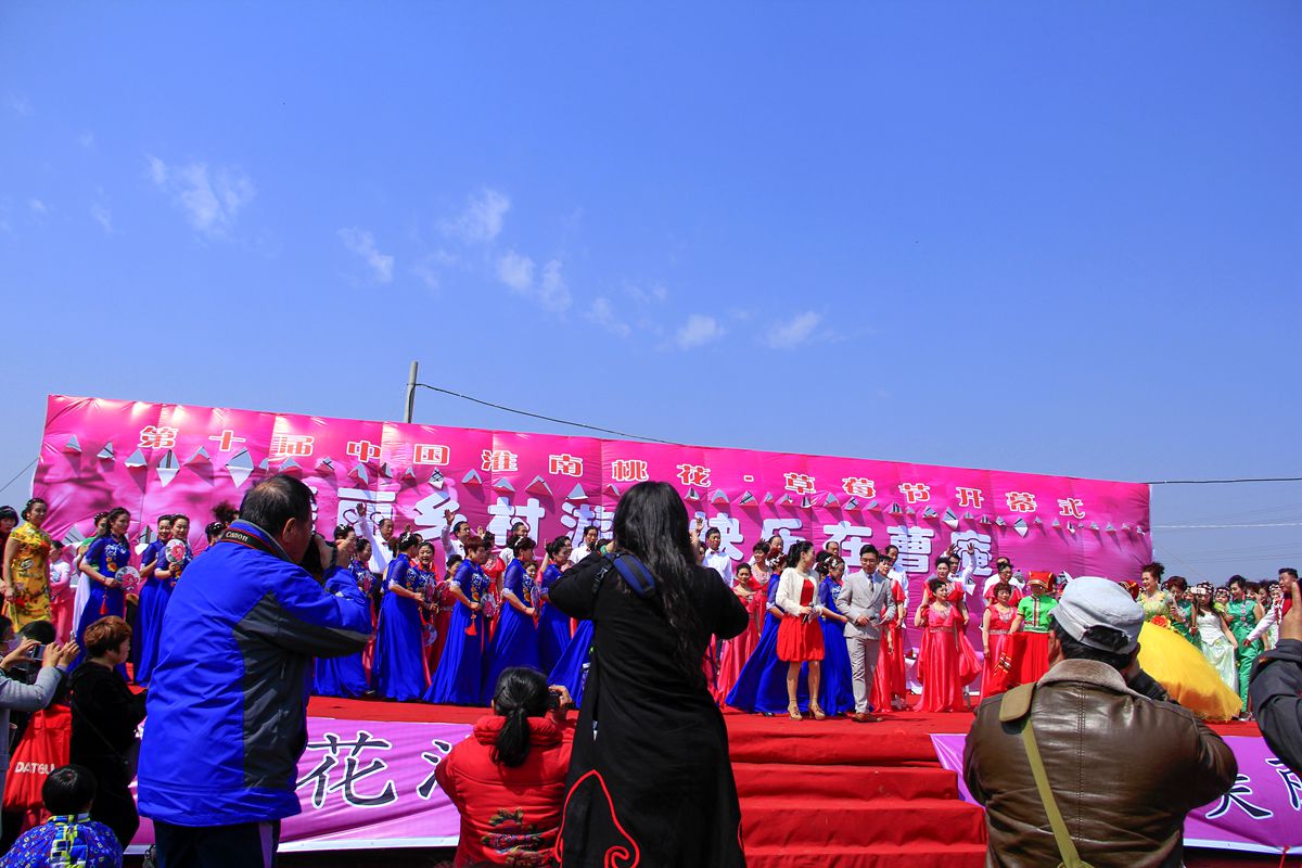 第十界中國淮南桃花,草莓節(jié)。大型活動在曹俺鎮(zhèn)隆重開幕